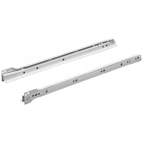 Hettich – Coulisse pour tiroir à galets – Charge maximale 20 kg – Système à billes – Fixation latérale – Longueur 35 cm en acier époxy