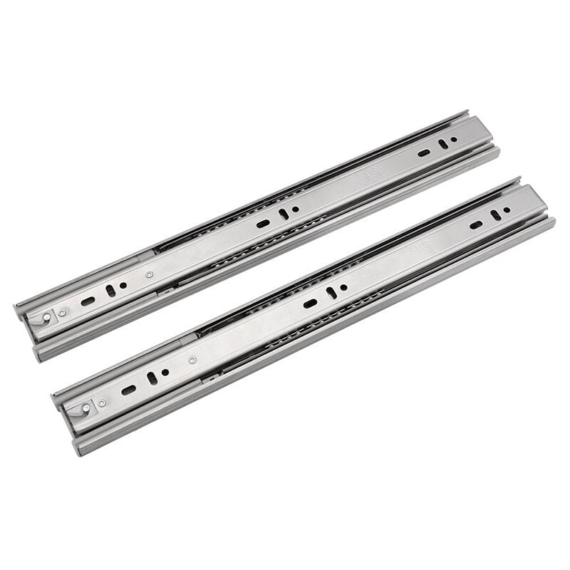 Coulisse pour tiroir, Acier inoxydable trois sections 12 pouces/30 cm