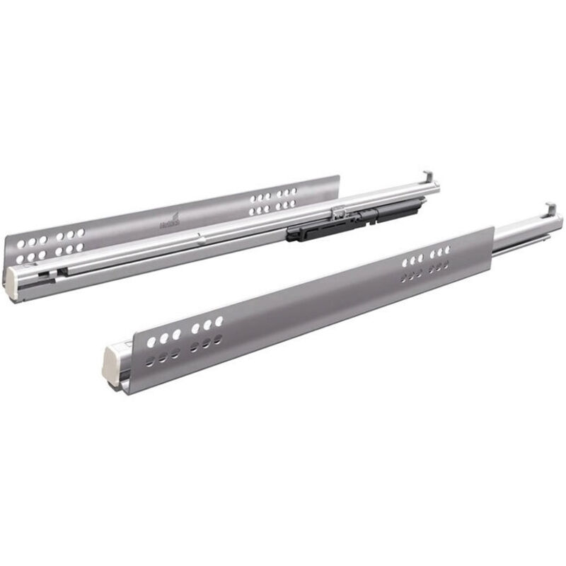 Coulisses à billes pour tiroir InnoTech Atira - charge 30kg - sortie totale - Quadro V6 Silent System - L 260 mm - HETTICH