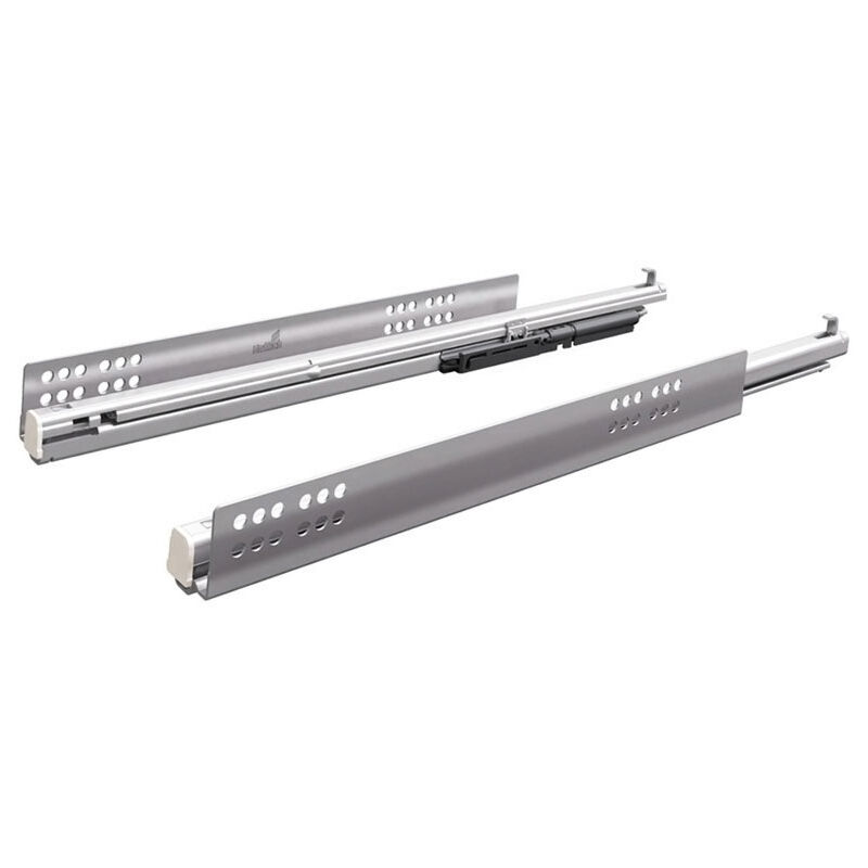 Coulisse quadro v6 silent system - Largeur d'encastrement : 12,5 mm - Longueur : 350 mm Hettich