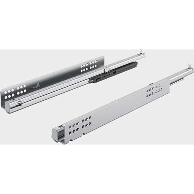 Coulisse à sortie totale Quadro V6 avec Silent Sys.STA galv. L.380mm 25kg - 45288 - Hettich