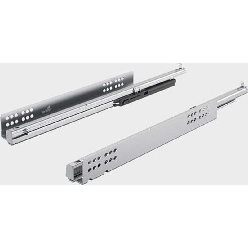 Coulisse à sortie totale Hettich Quadro V6 avec Silent Sys.STA galv. L.350mm 25kg - 45287