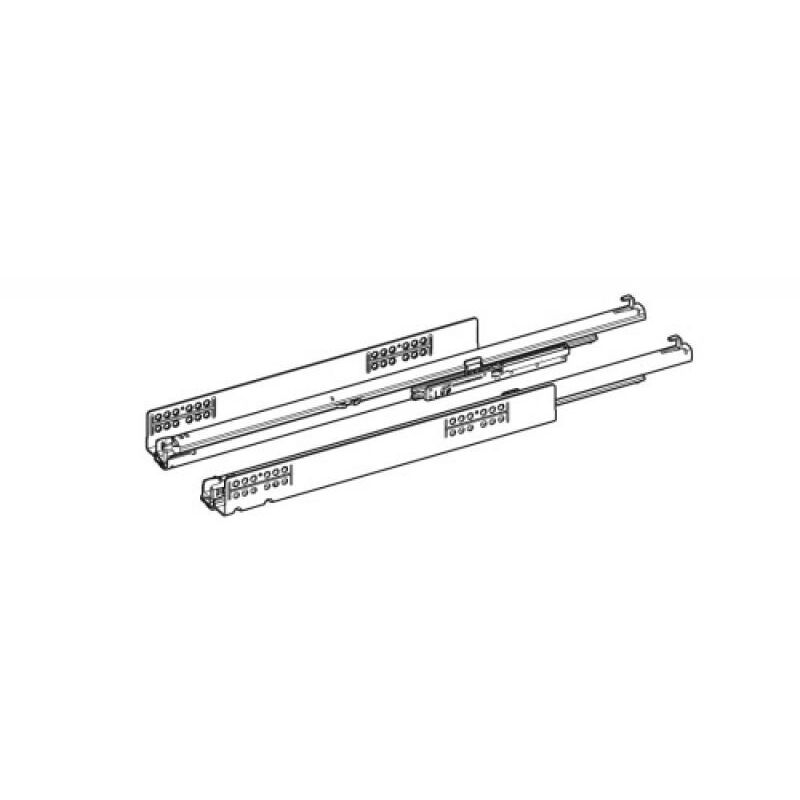 Coulisse à sortie totale Quadro V6 you m (30 kg) avec Silent System, compatible avec push to open silent, 600 mm, gauche et droit Hettich e - 9256896
