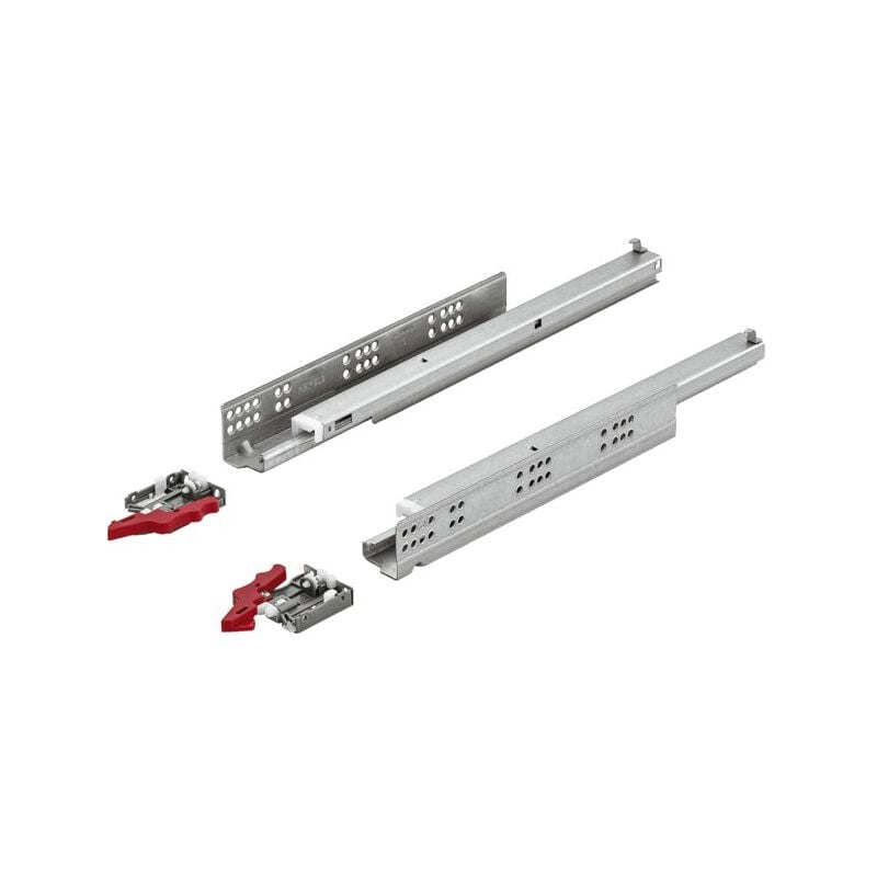 Coulisse Sous Tiroir Sortie Totale Long.500 Mm - Boîte 4pcs