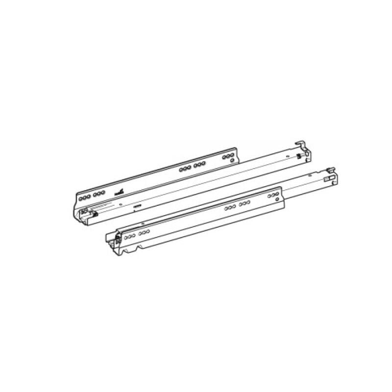 Coulisse Actro 5D pour tiroir bois avec amortissement Silent System - charge 40 kg - longueur 300 mm - 1 paire Hettich