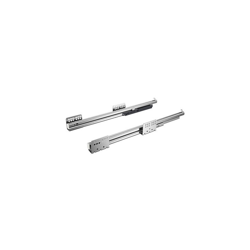 Coulisses à billes - charge 40 kg - sortie totale - Quadro Compact - Atira - longueur 470 mm - Silent System Hettich