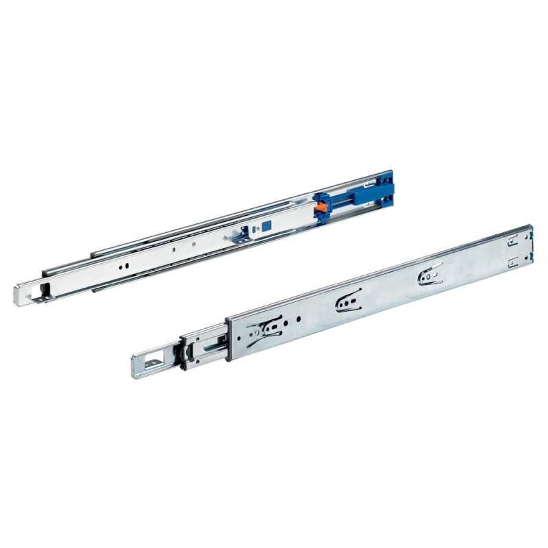 Coulisses à billes ka 4532 am silent system - Longueur : 550 mm - Profondeur intérieur de caisson mini : 554 mm Hettich