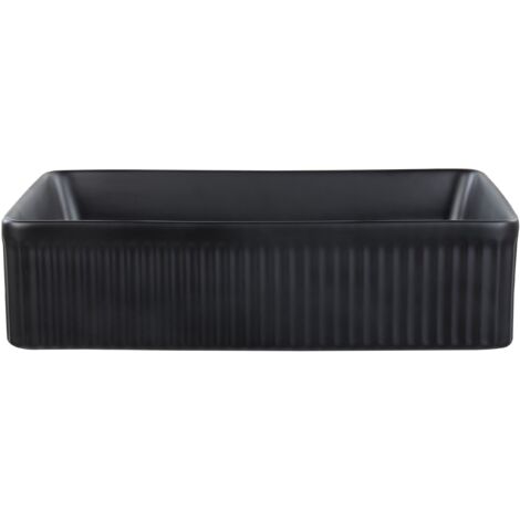 Countertop Basin GELDO 500 x 340 mm Ceramic Black