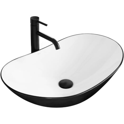 Countertop Basin REA Royal Black White