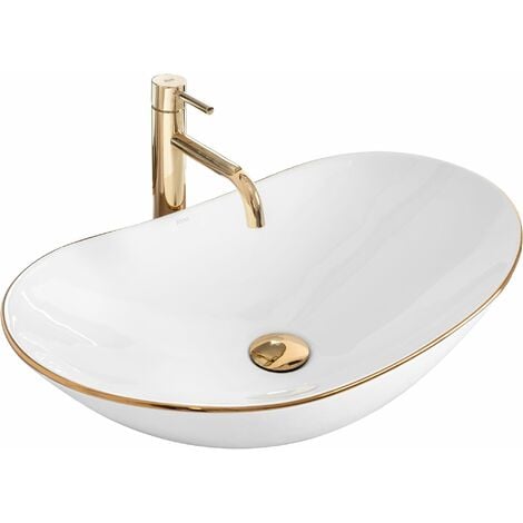 Countertop Basin REA Royal Gold Edge