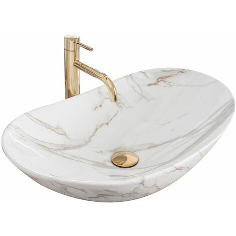 Countertop Basin REA Royal Shiny Aiax Marmur