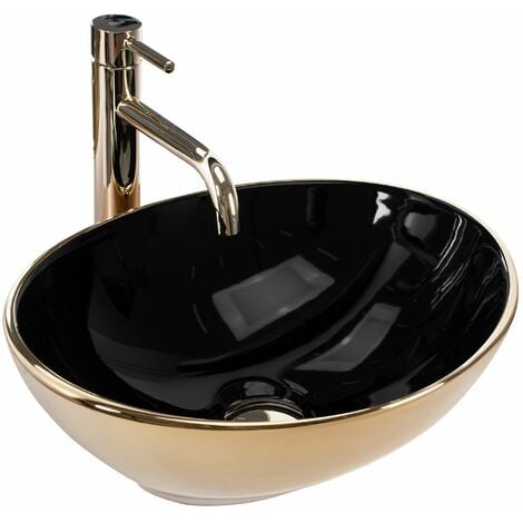 Countertop Basin REA Sofia in Black Gold