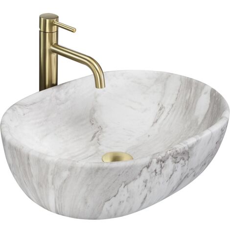 COUNTERTOP WASHBASIN REA AMELIA ASH MATT BEIGE