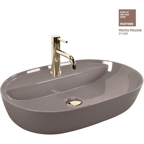 COUNTERTOP WASHBASIN REA AURA 61 SHINY BEIGE
