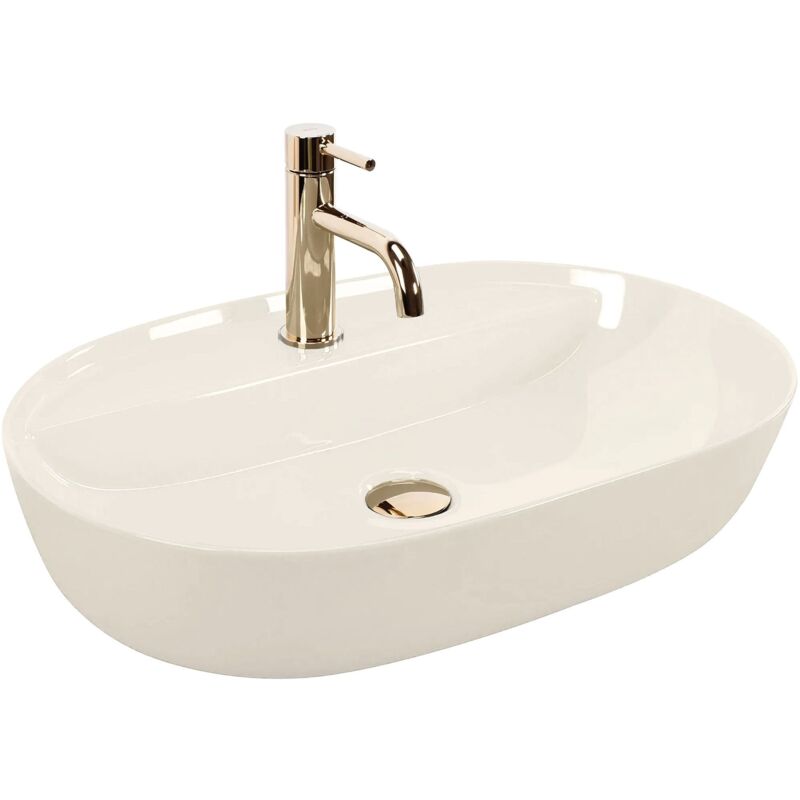 Rea - Countertop Washbasin Aura 61 Shiny White