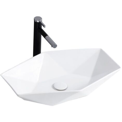 COUNTERTOP WASHBASIN REA EURUS WHITE