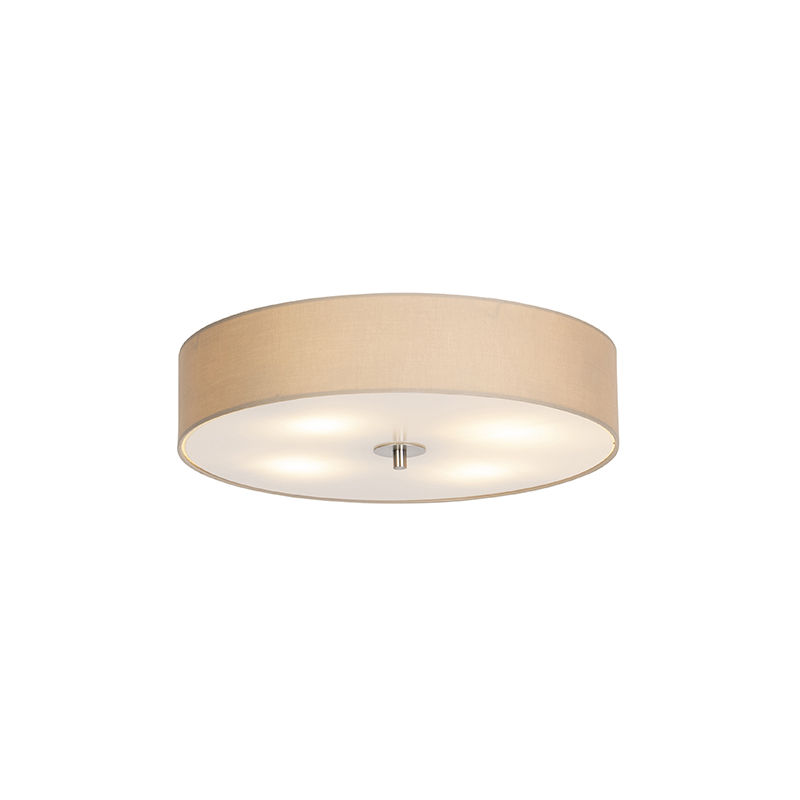 Country ceiling lamp beige 50 cm - Drum