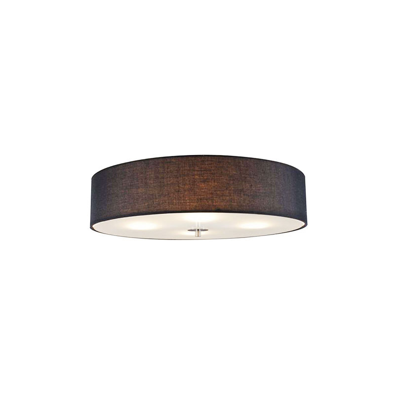 Country ceiling lamp black 50 cm - Drum