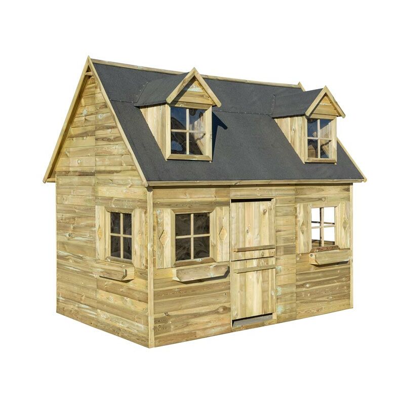 Image of Country Cottage Playhouse - Natural timber - Rowlinson
