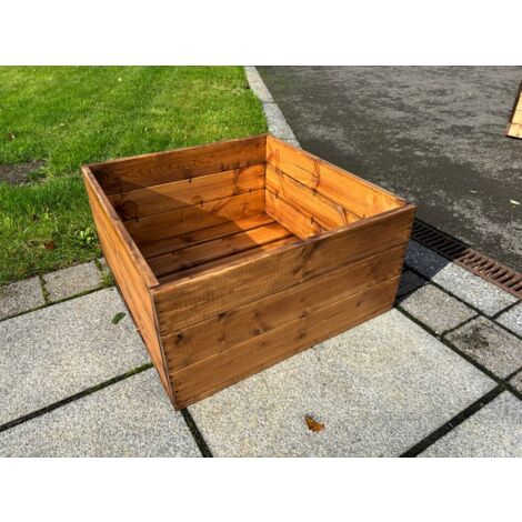 Country Kitchen Large Raised Bed Planter - Timber - L60 x W60 x H30 cm - Fully Assembled