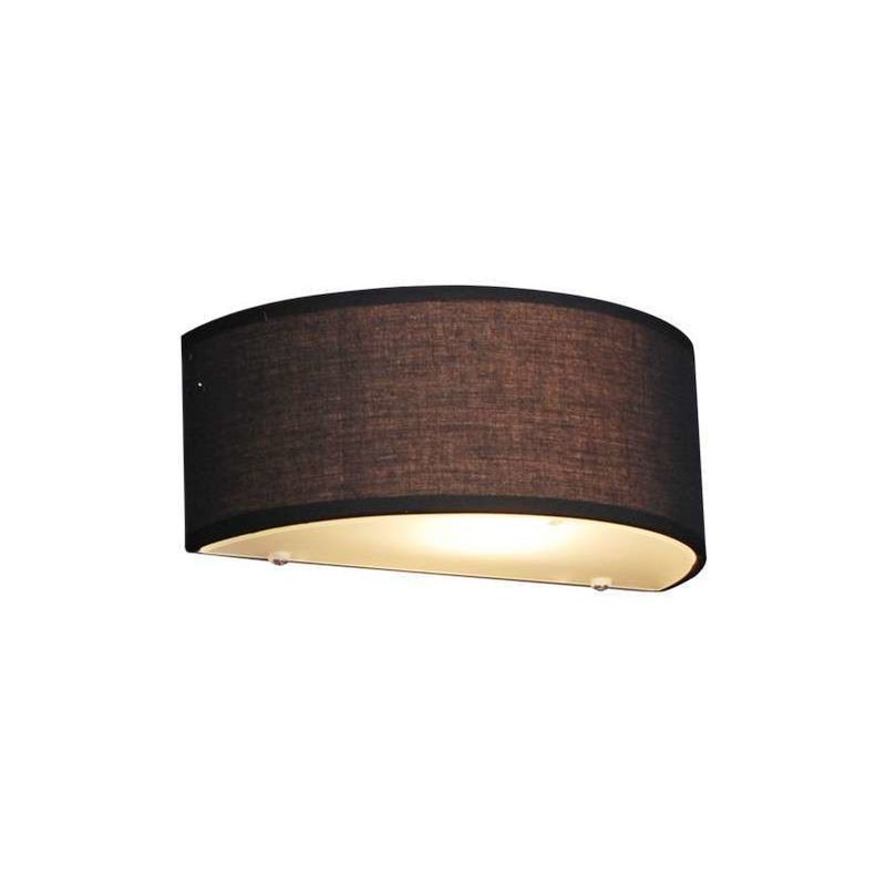 Country Wall Lamp Half Round Black - Drum