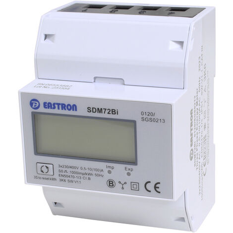 Counttec  SDM72Bi Zweirichtungs-Hutschienenzähler  digital 100 A MID-konform: Ja  1 St.