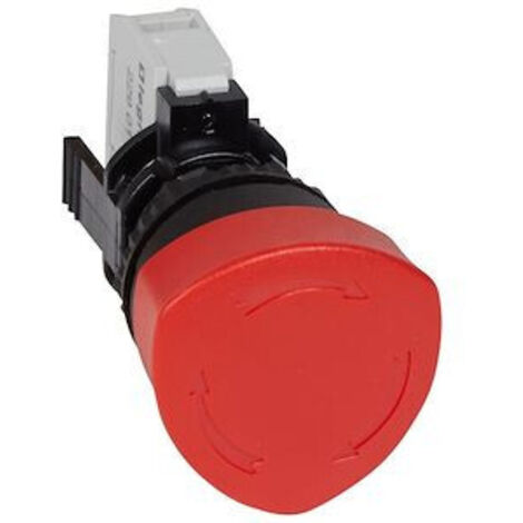 Coup de poing à accrochage non lumineux Osmoz complet IP69 Ø40 - pousser-tourner - LEGRAND