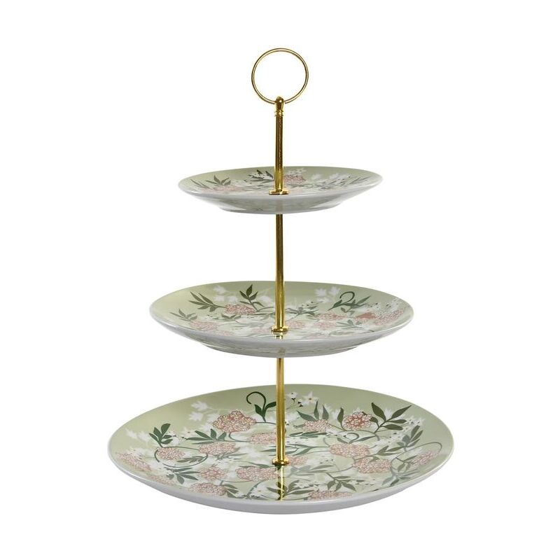 Coupe à fruits Dkd Home Decor vert beige métal porcelaine traditionnelle 27 x 27 x 34 cm