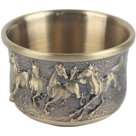 Coupe à vin en métal style rétro motif cheval, calice de communion artisanat pour bars et KTV