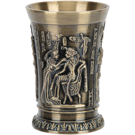 Coupe à vin vintage en métal bronze, décoration rétro pour collectionneurs