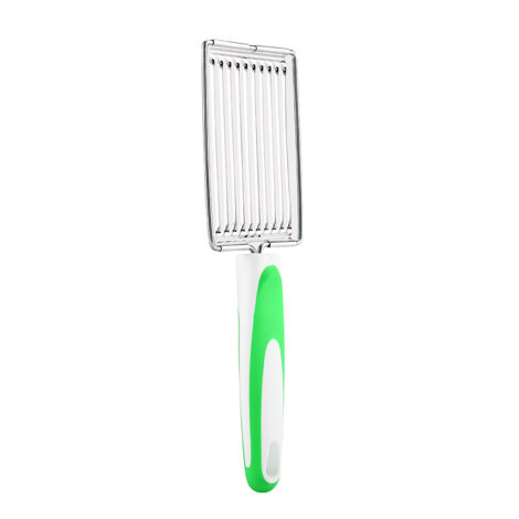 Coupe-Aliments Souple pour Cuisine en Acier Inoxydable - Trancheur Jambon, Fruits, Tomates (Vert)