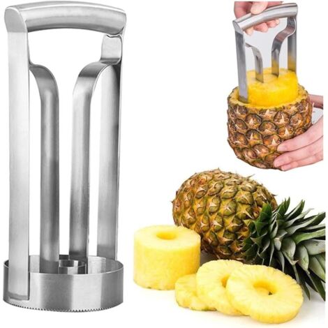 Coupe Ananas,Coupeur D'ananas en Acier Inoxydable,Éplucheur D'ananas Coupes,Ananas Peeler pour la Maison et la Cuisine