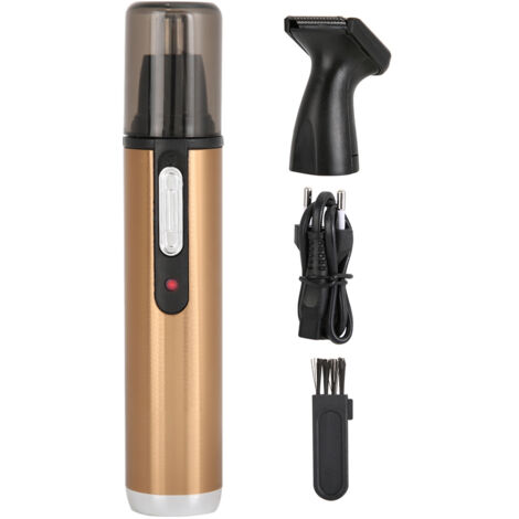 Coupe-Barbe Électrique Multifonction Tondeuse à Poils de Nez et Sourcils 220V EU Plug Or Luxe
