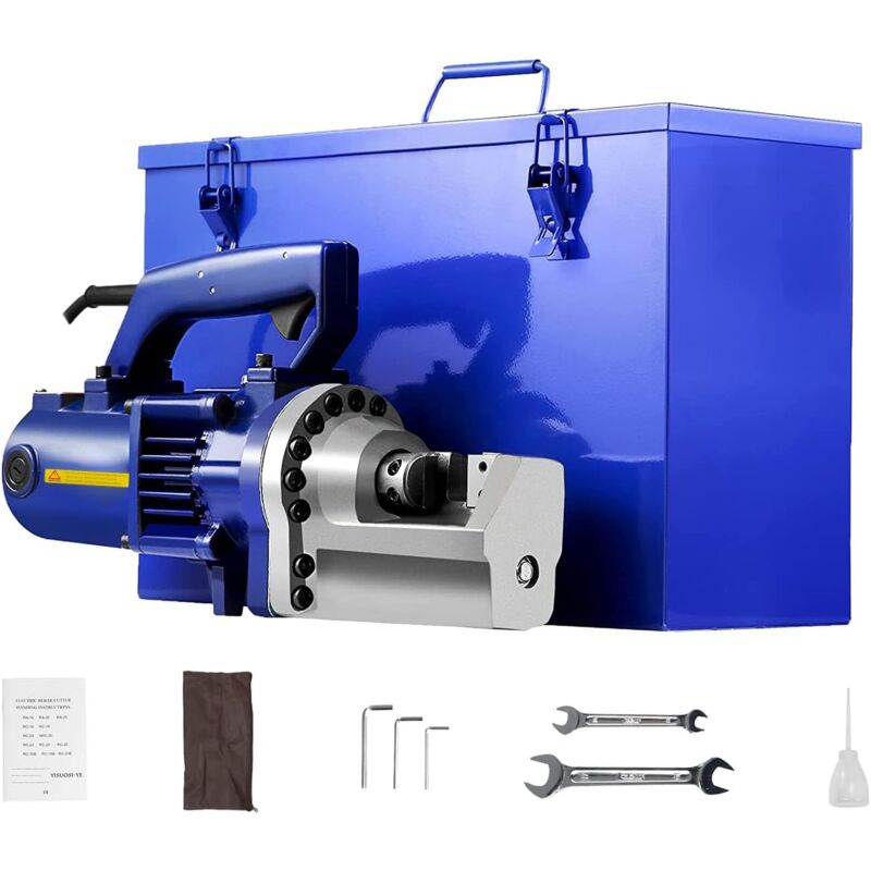 Coupe barre électrique 1350W, coupe jusqu'à 7/8 Inch 4-22mm 7 Rebar, avec des lames à mâchoires, vitesse de coupe 3.5-4S (1350W RC-22)