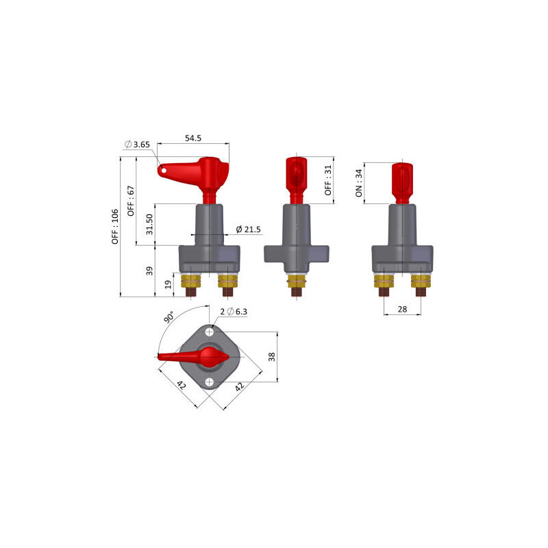 MAXTER Coupe Batterie 100 amp