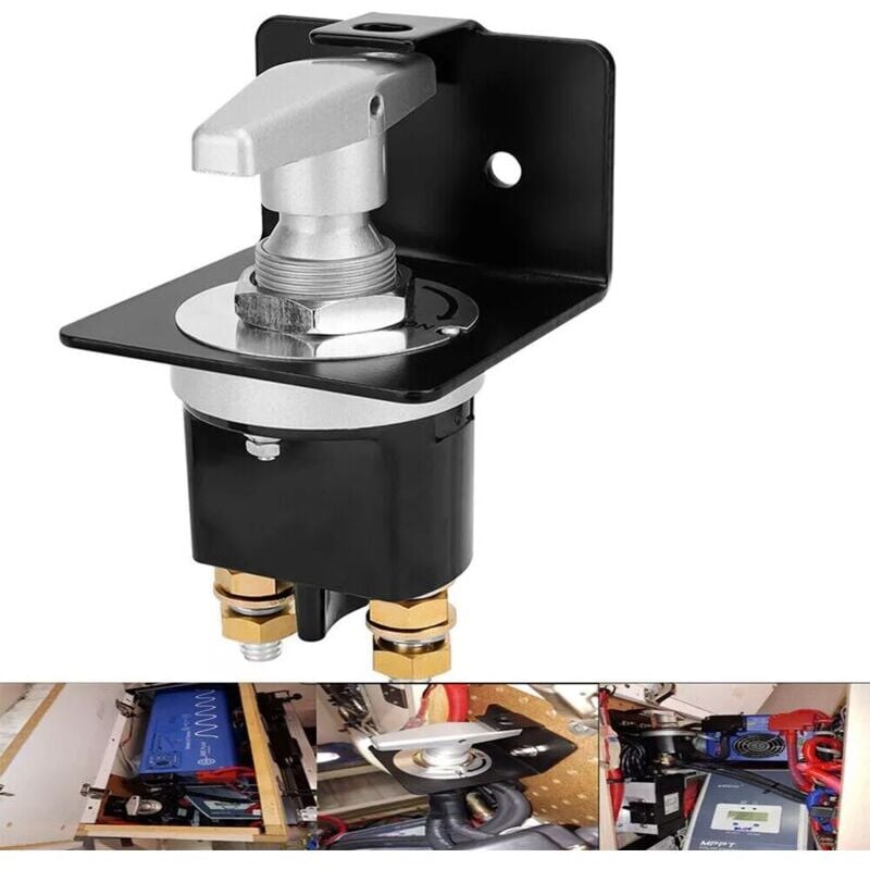 SNQ - Coupe-batterie, 12V-36V 500A Coupe-batterie, étanche, avec plaque de verrouillage, adapté aux camping-cars, yachts, camions