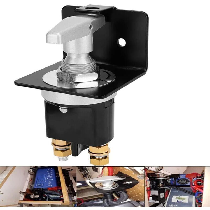 Coupe-batterie, 12V-36V 500A Coupe-batterie, étanche, avec plaque de verrouillage, adapté aux camping-cars, yachts, camions