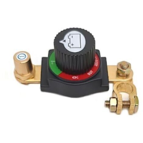 Coupe Batterie, En Laiton Coupe Circuit Batterie, 12v-48v, Isolateur Interrupteur de Batterie pour Voitures, Motos, Caravanes et Yachts