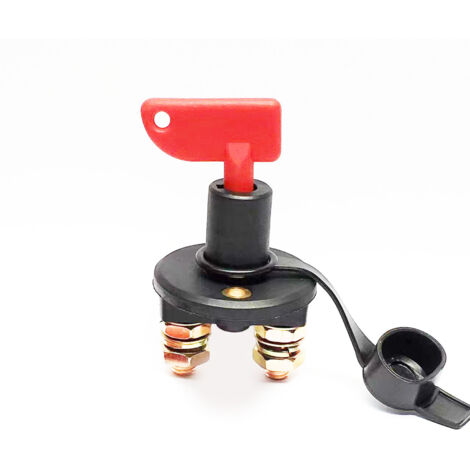 Coupe-Batterie pour Voiture, 12 / 24V, 500A max Isolateur Interrupteur Automobile Urgence Interrupteur pour, Coupe Circuit Batterie Camion, Bateau, Véhicules