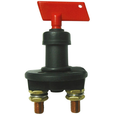 Coupe batterie unipolaire clé ergot - noir/rouge -
