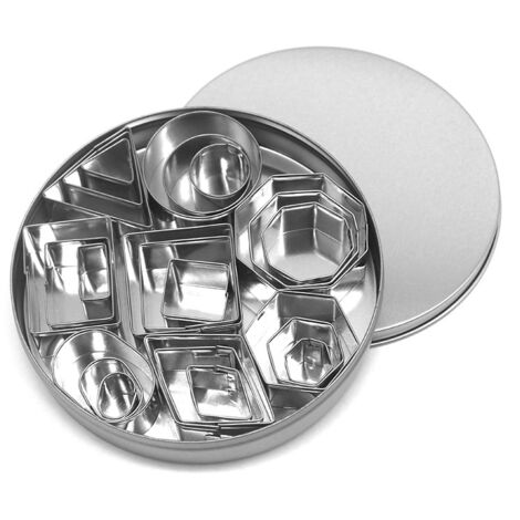 Coupe-biscuits ronds carrés en forme de triangle ovale pour les enfants - Biscuit de dessin animé en métal en acier inoxydable 3D