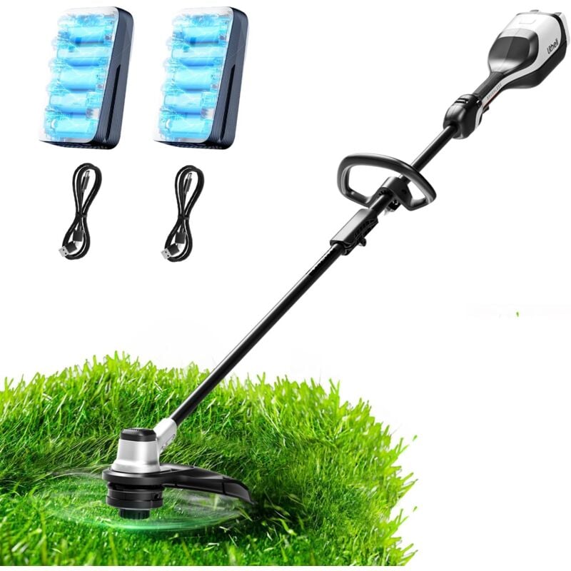 Coupe-bordure 35 cm, 2x20V, moteur sans balai, coupe-herbe avec batterie 2.0Ah Litheli