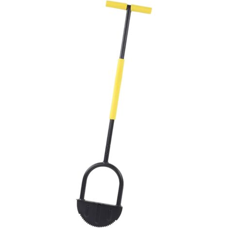 Coupe-Bordure en Demi-Lune, Pelle de Coupe Manuelle en Acier au Carbone à Nettoyage Simple de Haute dureté pour Jardins, Paysages, Parterres de Fleurs, Patios
