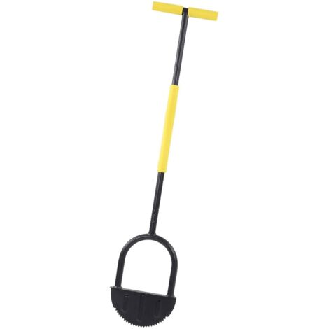 Coupe-Bordure en Demi-Lune, Pelle de Coupe Manuelle en Acier au Carbone avec Plate-Forme de Pied Large pour Jardin, Zoo, Paysage, Parterre de Fleurs, Trottoir, Patio