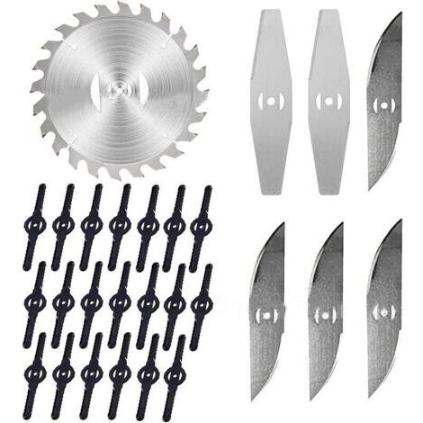 Coupe Bordure Lame De Rechange, Coupe Bordure Sans Fil, Métal Debroussailleuse Electrique, Accessoires pour Coupe Bordure Sans Fil Garniture