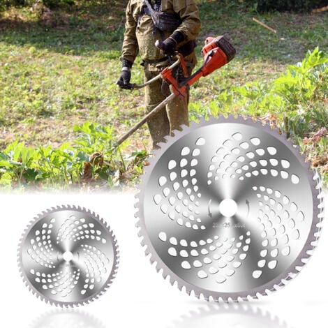 Coupe Bordure Lame de Rechange, SDLOGAL, 2 Pièces Lame DéBroussailleuses à Gazon Lames rondes, Alliage d'acier, pour Coupe Bordure Sans Fil Avec Batterie 3 en 1 et Debroussailleuse Electrique Sans Fil