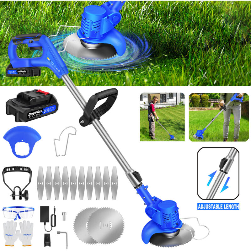 Coupe-bordure sans fil 21V Débroussailleuse Coupe-bordure avec batteries accessoires