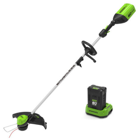 Coupe-bordures Brushless 40cm 60V GREENWORKS - Batterie 2,0Ah - Chargeur - GD60LTK2