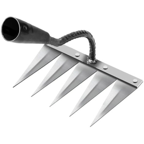 Coupe-bordures de jardin tranchant, outil en acier à 5 dents