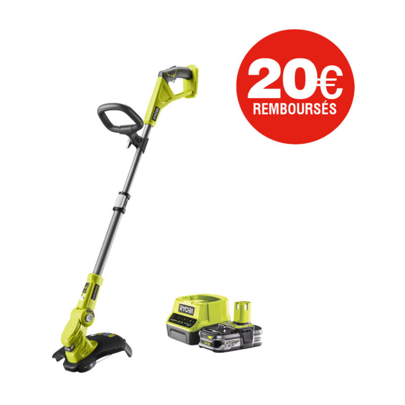 Ryobi - Coupe bordures - dresse bordures 18V One+ - 1 batterie LithiumPlus 2.5Ah - 1 chargeur rapide RLT183225F